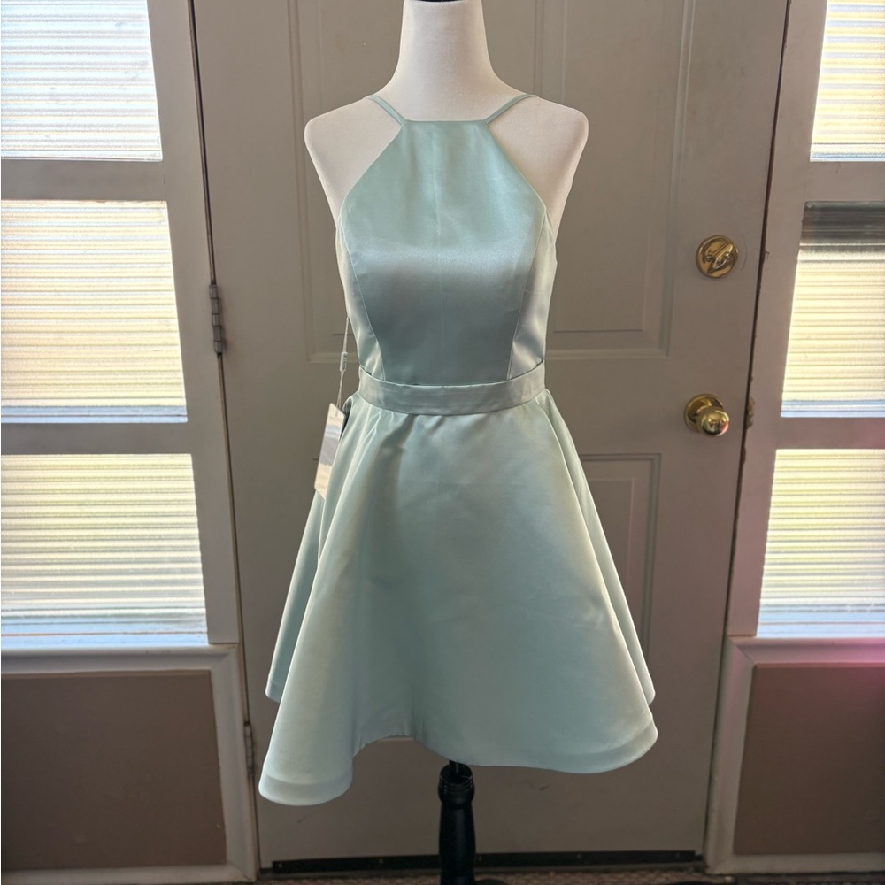 Elegant Mint Green Grade 8 Grad Dress